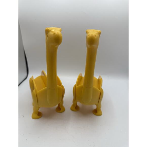 Set of 2 Dinosaur Taco Holders – Yellow Brontosaurus Stands - Picture 2 of 7